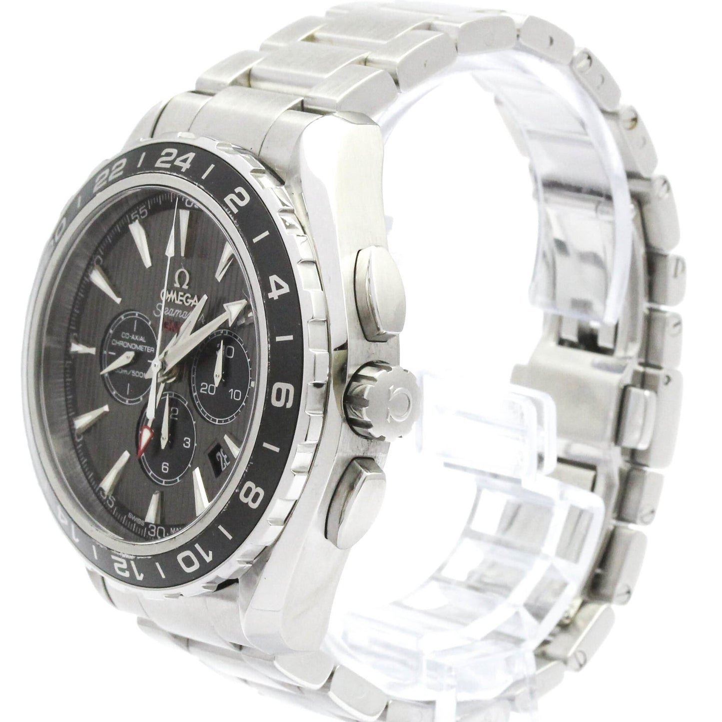 Omega Seamaster Aqua Terra 150M Co-Axial Chronometer GMT Chronograph Automatic Stainless Steel 43