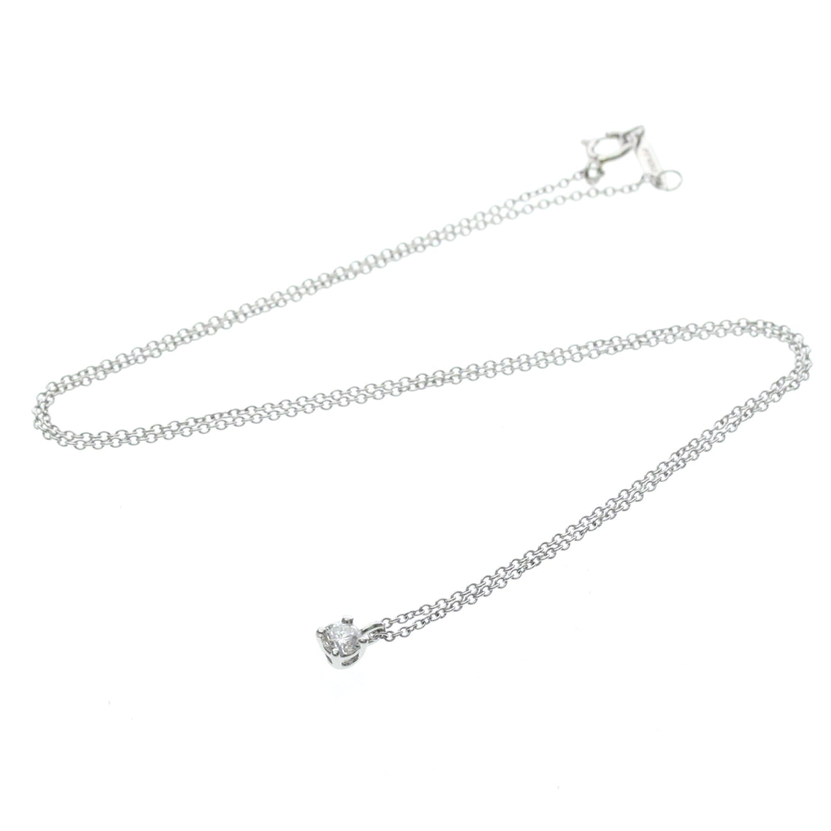 Tiffany & Co. Solitaire Pendant Platinum with Emerald Cut Diamond Product Image