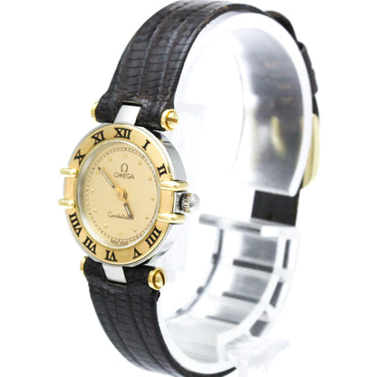 Omega Constellation Quartz Stainless Steel and Yellow Gold And Leather 23