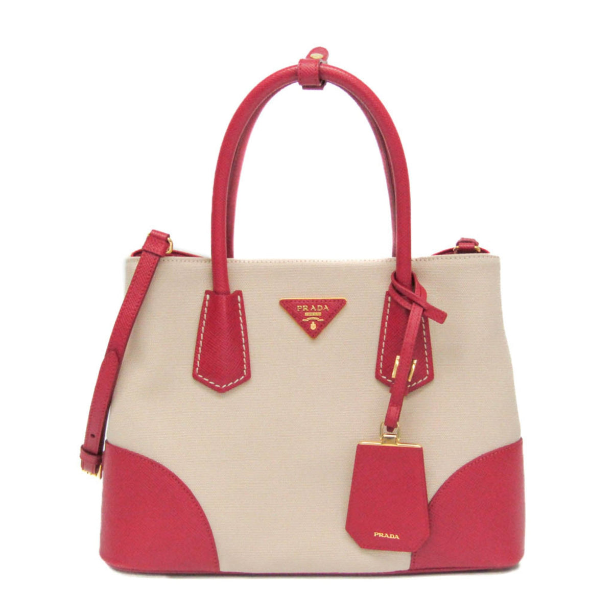 Prada Cuir Double Canvas and Saffiano Leather Medium