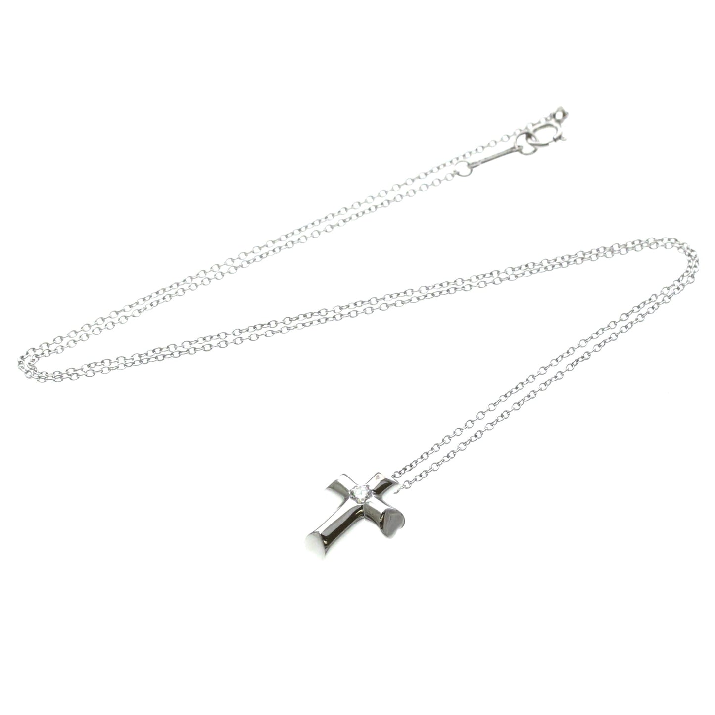 Collier Tiffany & Co. Etoile Cross Pendant Necklace Medium white_gold silver — Occasion