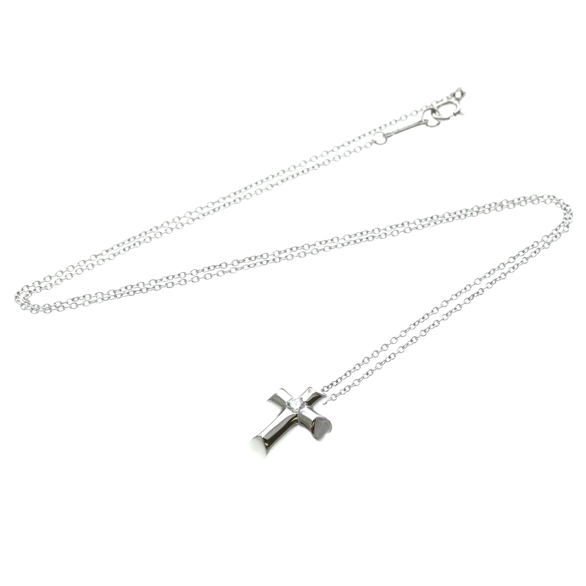 Collier Tiffany & Co. Etoile Cross Pendant Necklace Medium white_gold silver — Occasion