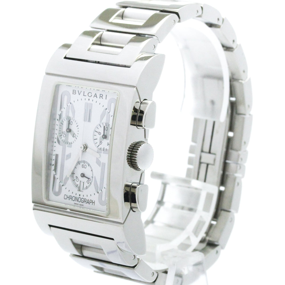 Bvlgari Bvlgari Rettangolo Chronograph Quartz Stainless Steel 49