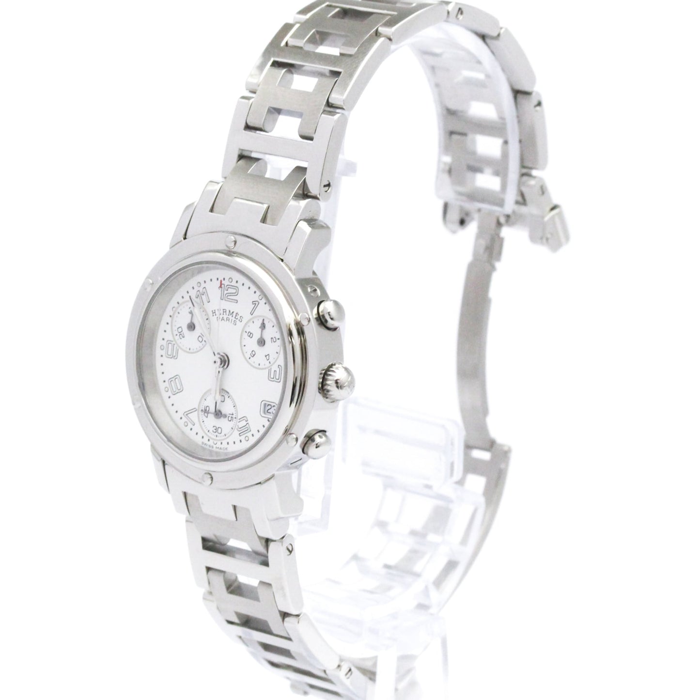 Hermes Clipper Chronograph Quartz Stainless Steel 31