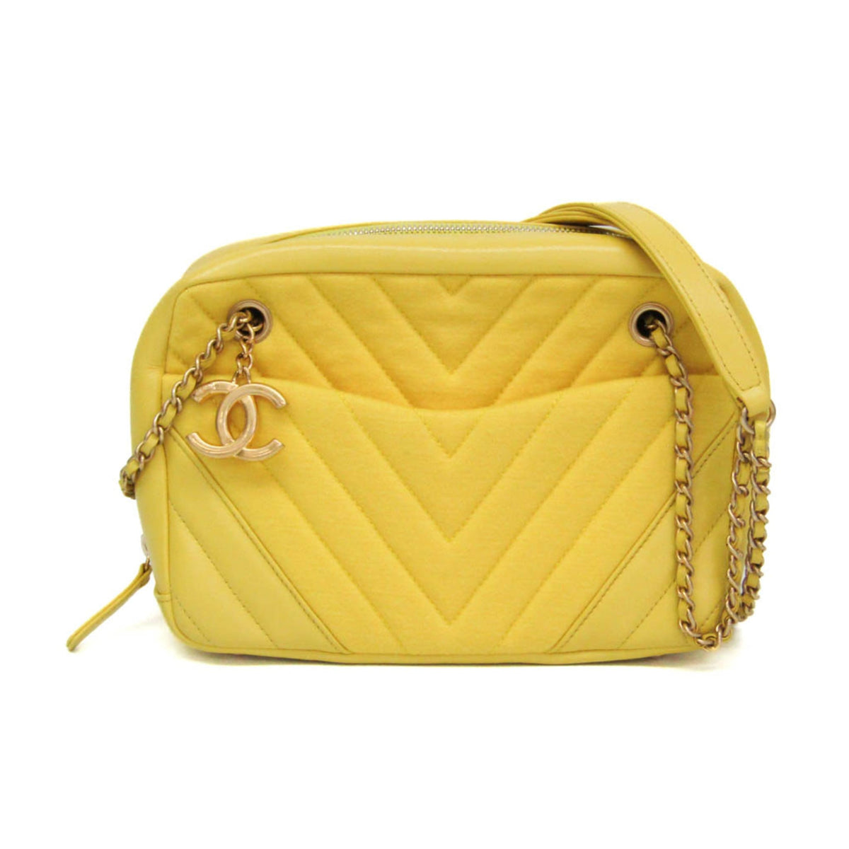 Chanel Camera Chevron Lambskin Medium