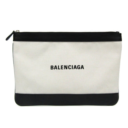 Balenciaga Navy Zip Canvas and Leather Medium