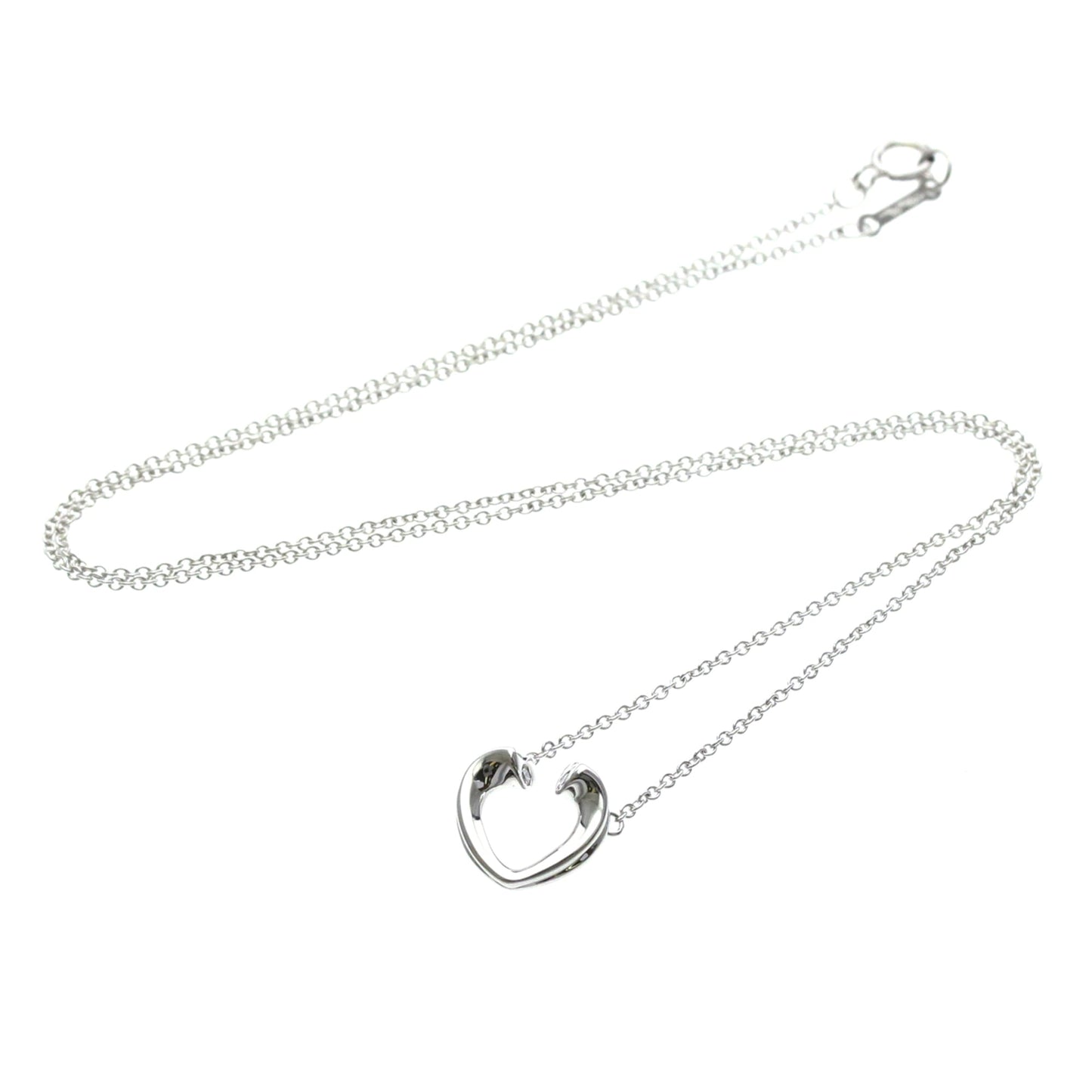Tiffany & Co. Paloma Picasso Tenderness Heart Pendant 18K White Gold with Diamonds Small