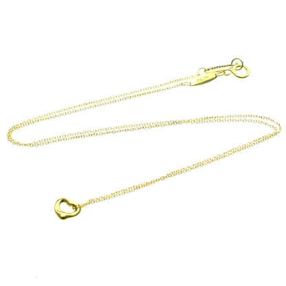 Tiffany & Co. Elsa Peretti Open Heart Pendant Necklace 18K Yellow Gold 7mm