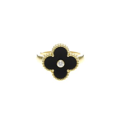 Van Cleef & Arpels Vintage Alhambra 18K Yellow Gold with Carnelian and Diamond Product Image