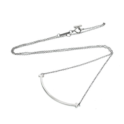 Tiffany & Co. T Smile Pendant 18K White Gold Small