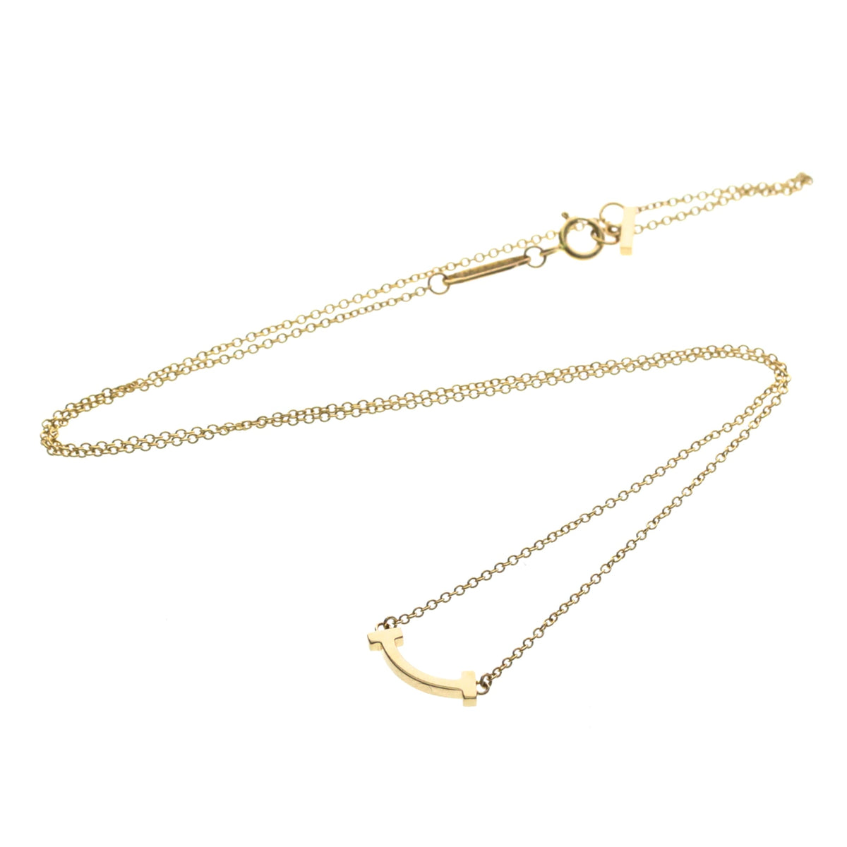 Tiffany & Co. T Smile Pendant 18K Rose Gold Mini