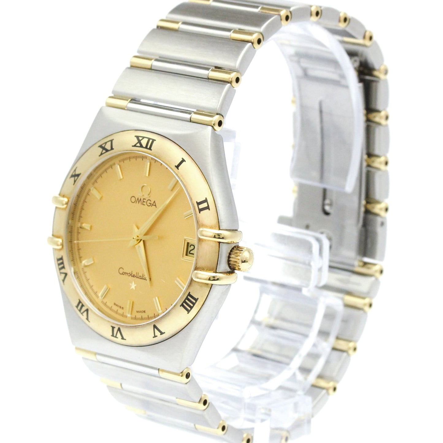 Omega Constellation Quartz Stainless Steel and Yellow Gold 34