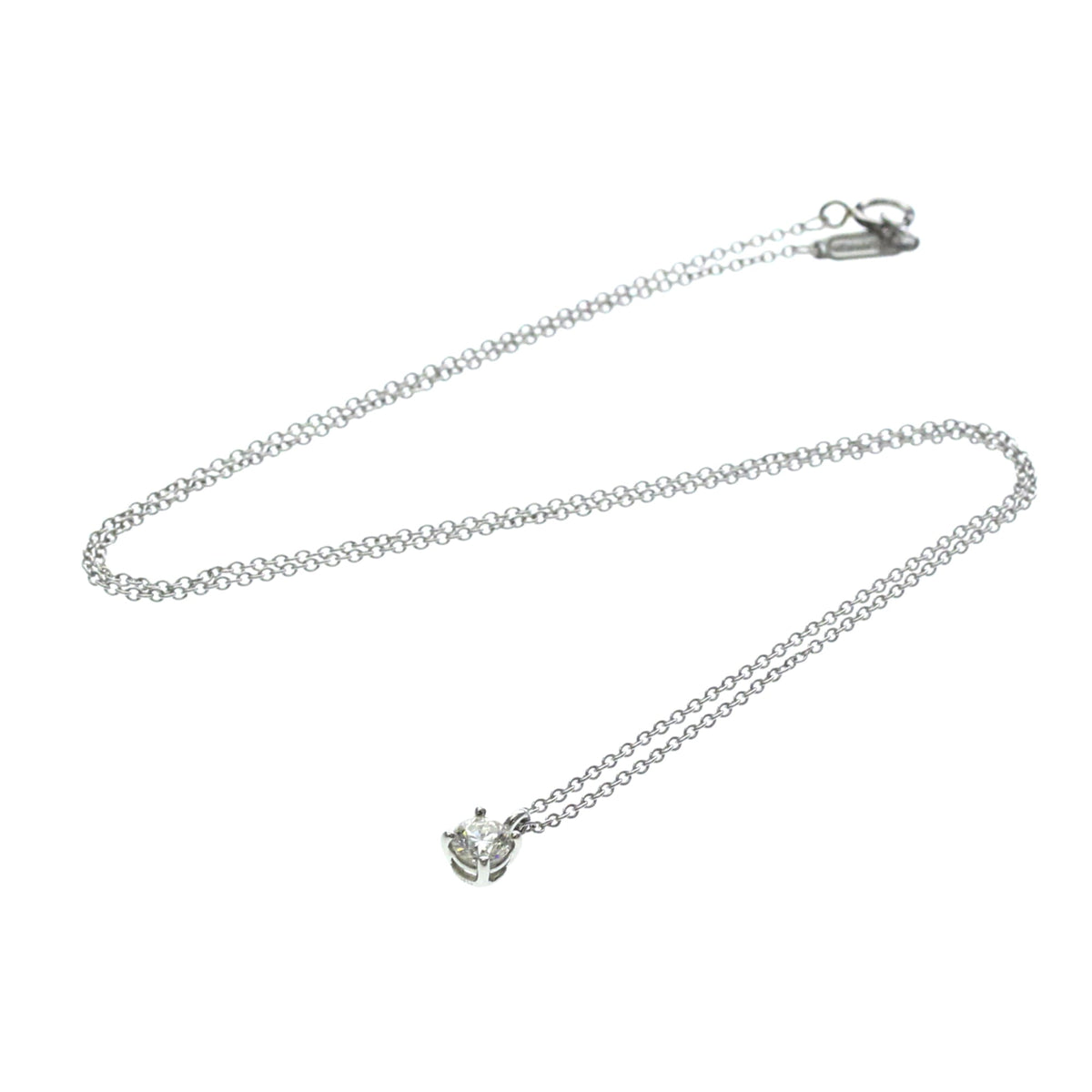 Tiffany & Co. Solitaire Pendant Platinum with Emerald Cut Diamond Product Image