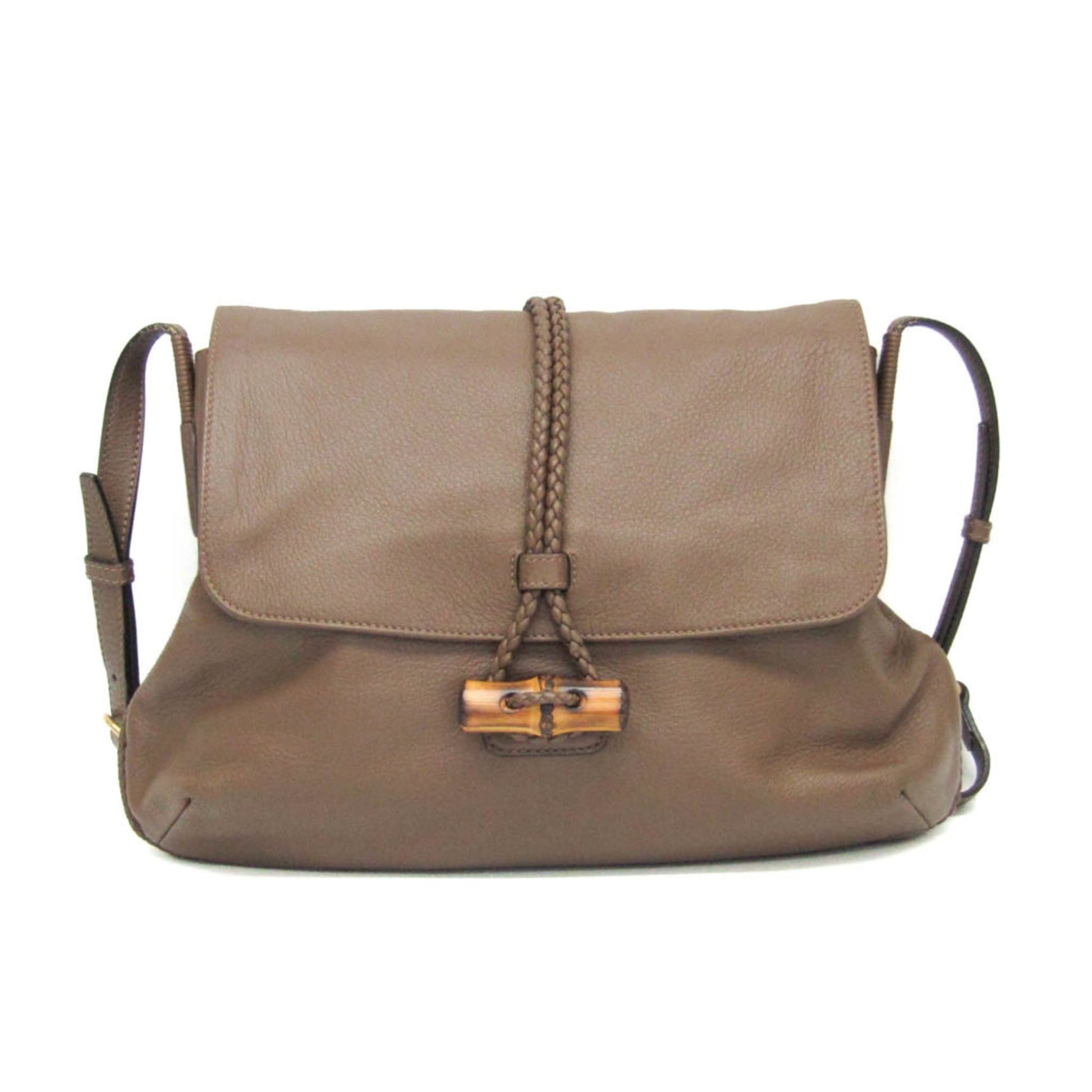 Gucci Bamboo Shoulder Bag Leather Product Image