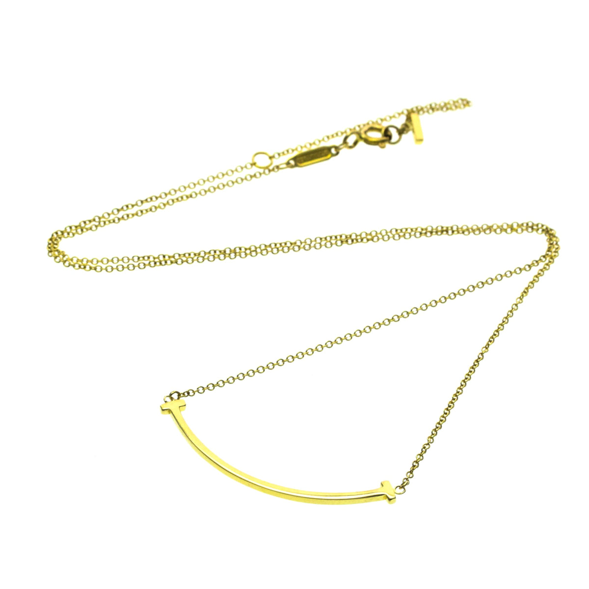 Tiffany & Co. T Smile Pendant 18K Yellow Gold Small