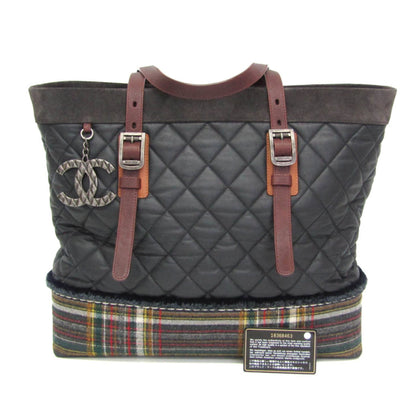 Chanel Paris-Edinburgh Tote Quilted Mixed Coated Canvas with Flannel Medium