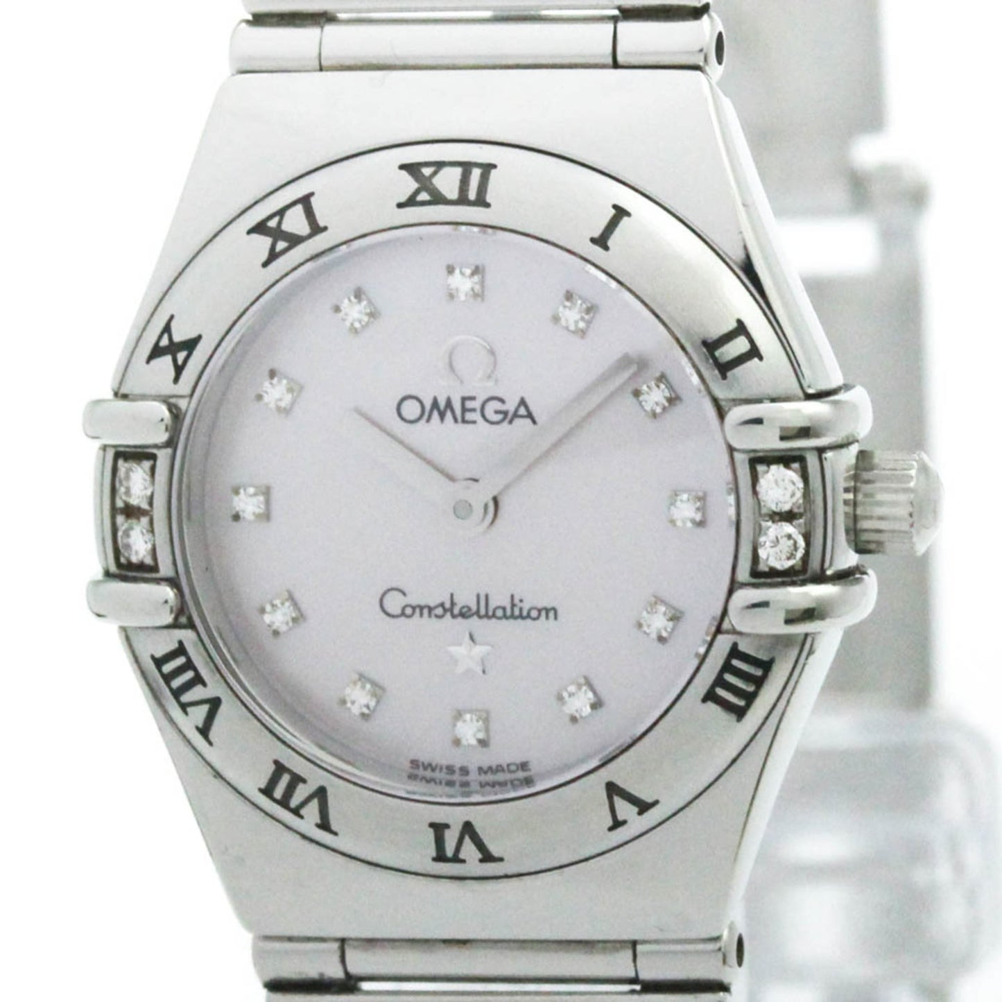 Omega Constellation Quartz Stainless Steel with Diamond Markers and Mother of Pearl 22