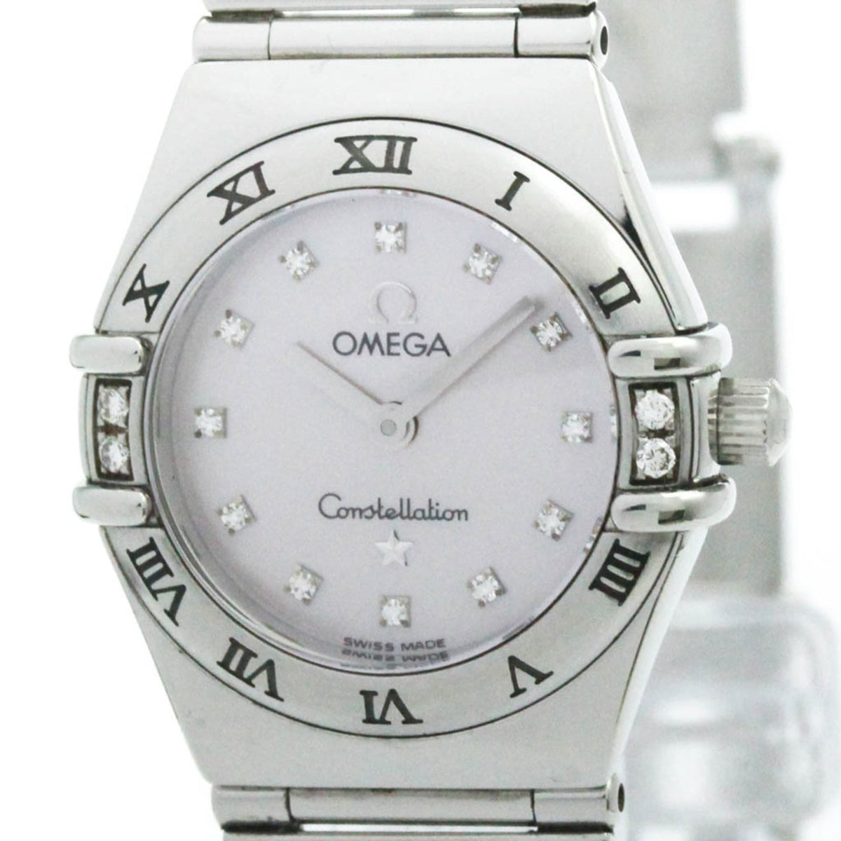 Omega Constellation Quartz Stainless Steel with Diamond Markers and Mother of Pearl 22