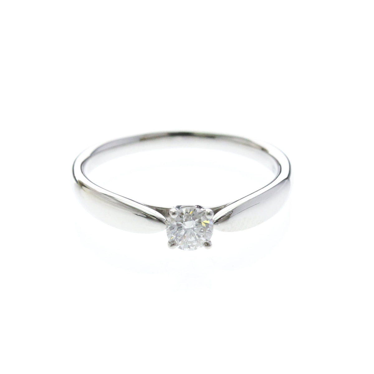 Tiffany & Co. Harmony Solitaire Platinum and Pave Diamonds with RBC Diamond G/VS1 0.23CT