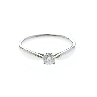 Tiffany & Co. Harmony Solitaire Platinum and Pave Diamonds with RBC Diamond G/VS1 0.23CT