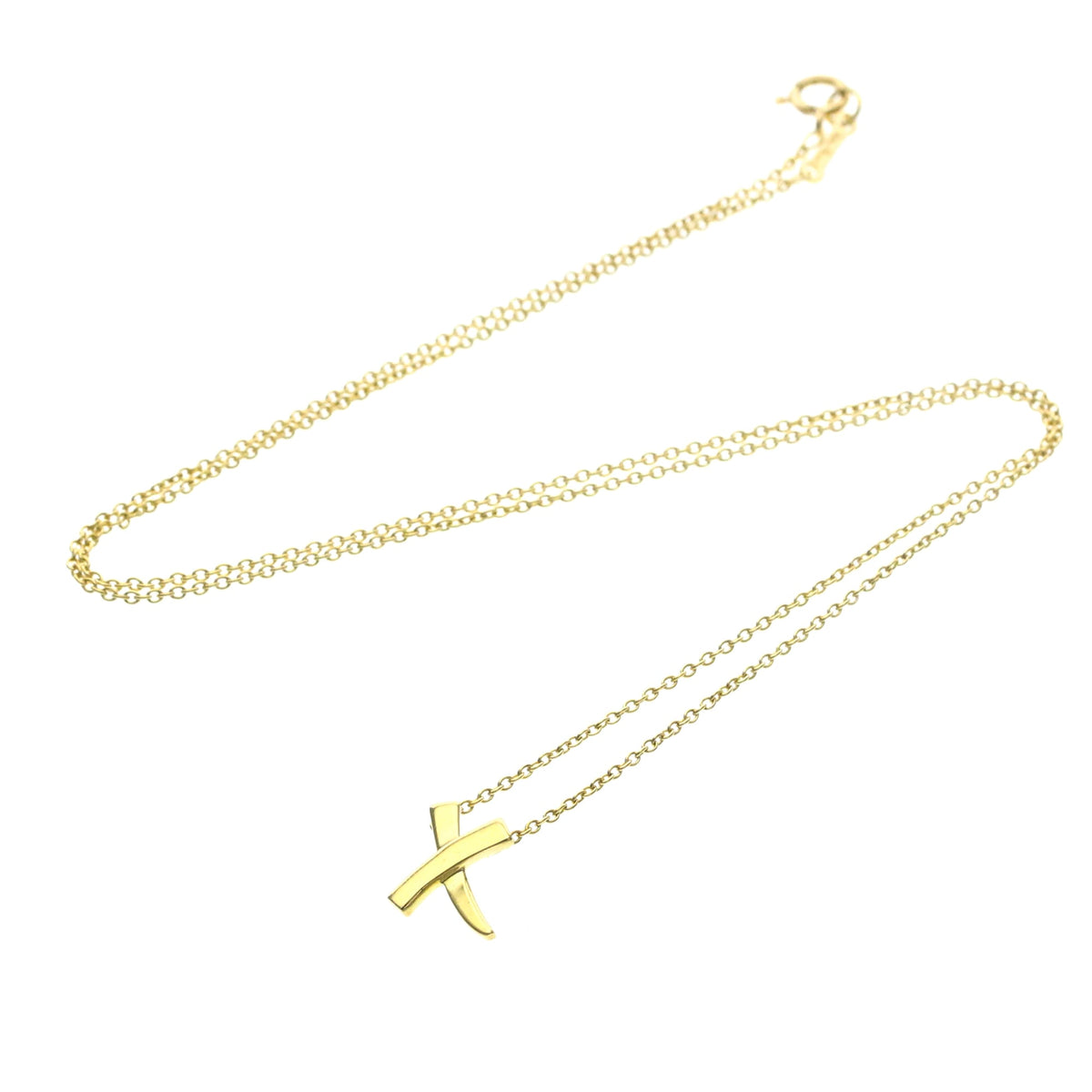 Tiffany & Co. Paloma Picasso Graffiti X Pendant 18K Yellow Gold Small