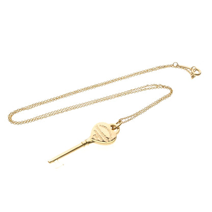 Tiffany & Co. Heart Key Pendant 18K Rose Gold with Diamonds Medium