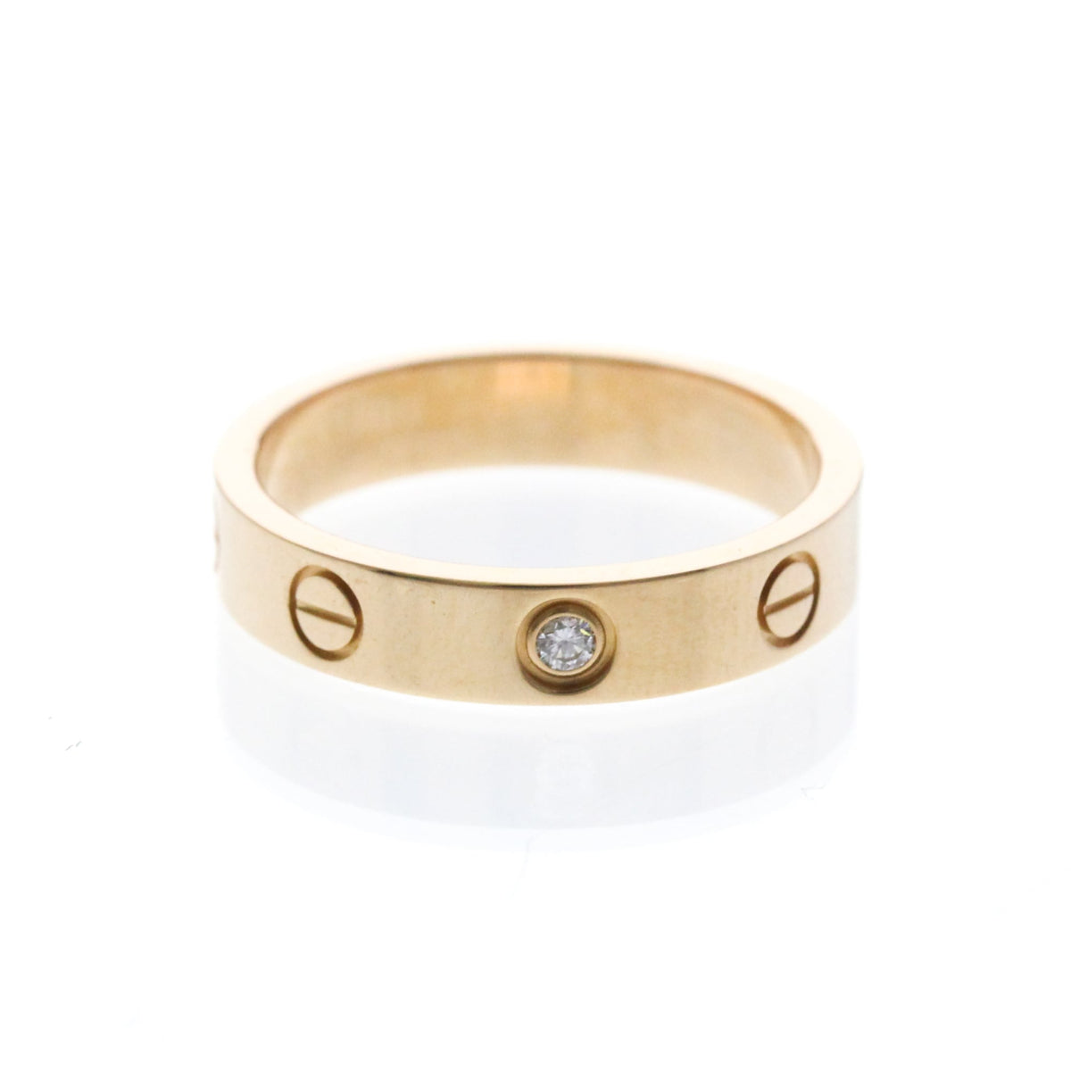 Cartier Love Wedding Band 1 Diamond 18K Rose Gold with Diamond Product Image
