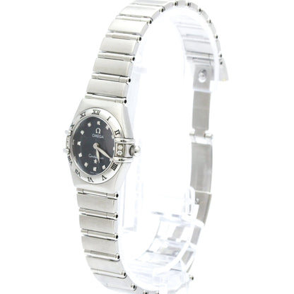 Omega Constellation Quartz Stainless Steel with Diamond Bezel and Markers 22