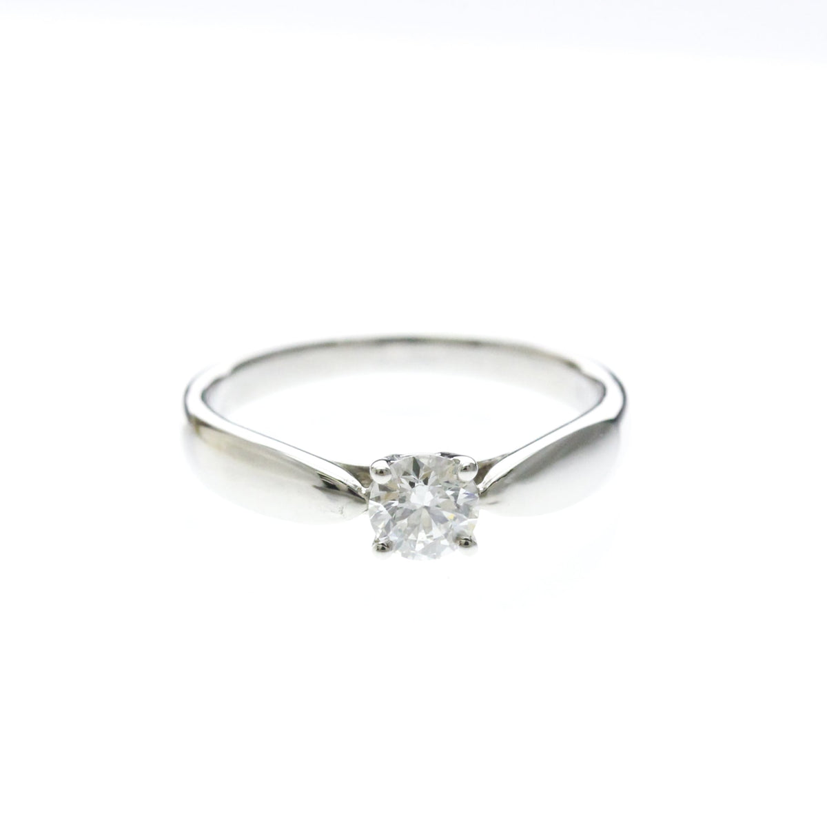 Tiffany & Co. Harmony Solitaire Platinum and Pave Diamonds with RBC Diamond G/VS1 0.23CT