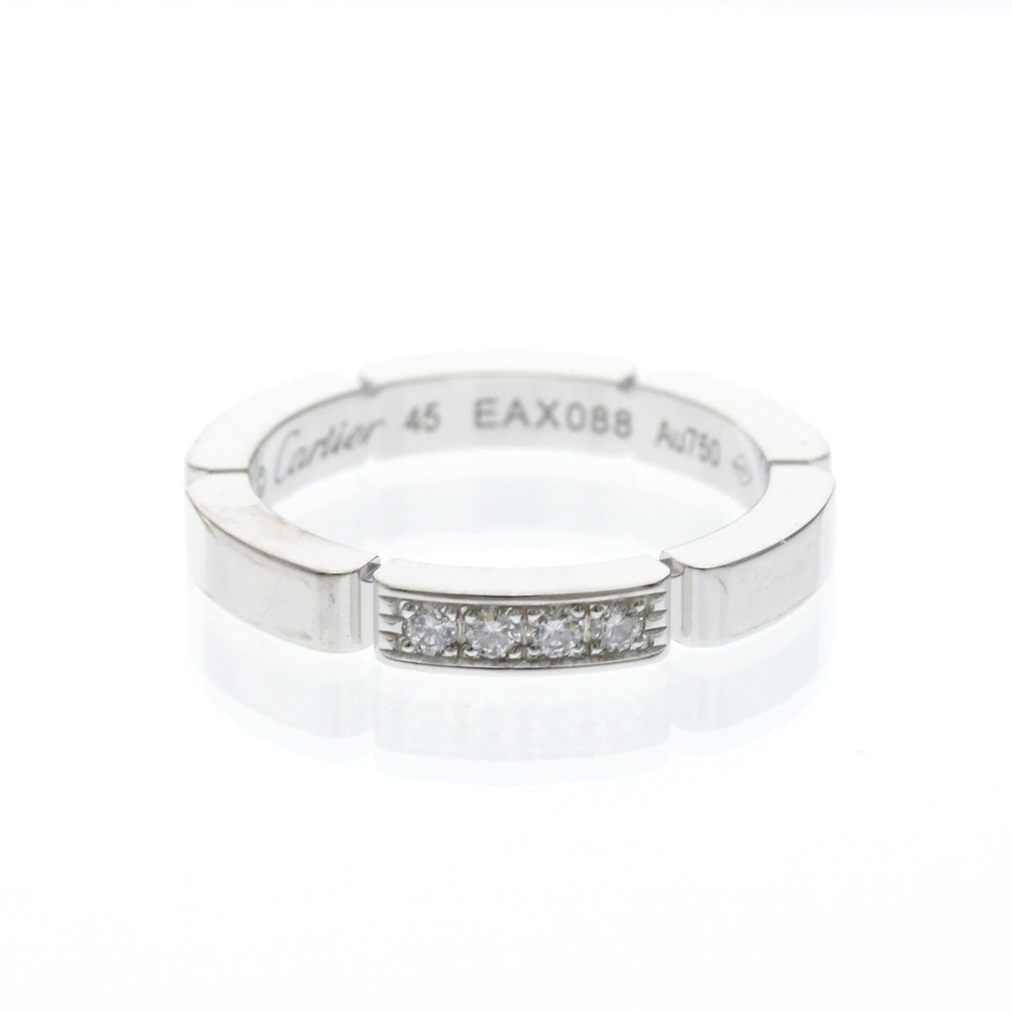 Cartier Maillon Panthere Band 18K White Gold with 4 Diamonds Product Image