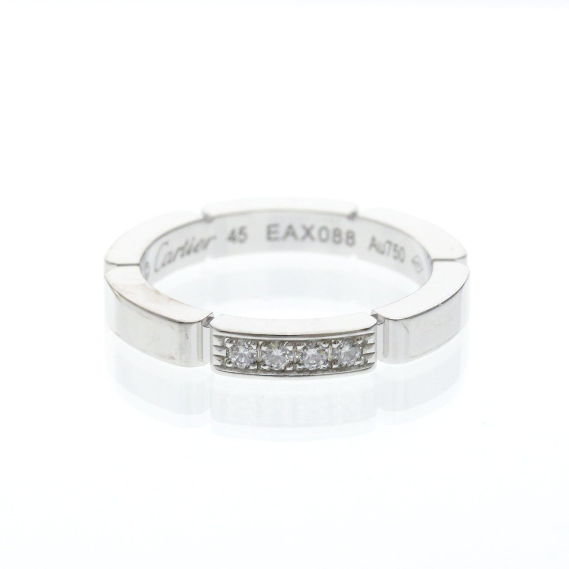 Cartier Maillon Panthere Band 18K White Gold with 4 Diamonds Product Image