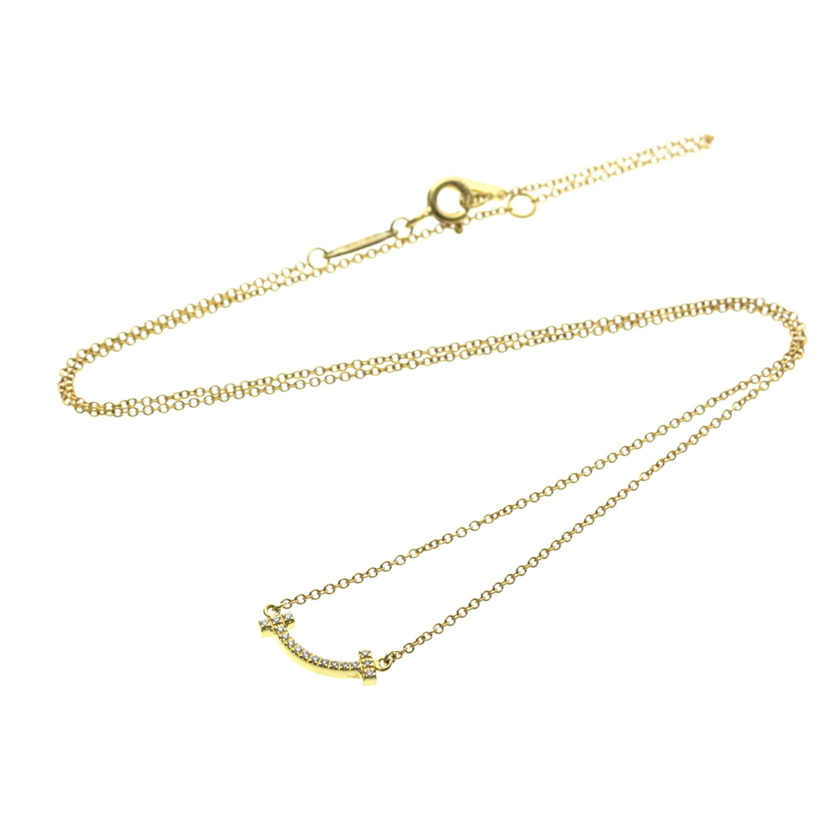 Tiffany & Co. T Smile Pendant 18K Yellow Gold with Diamonds Product Image