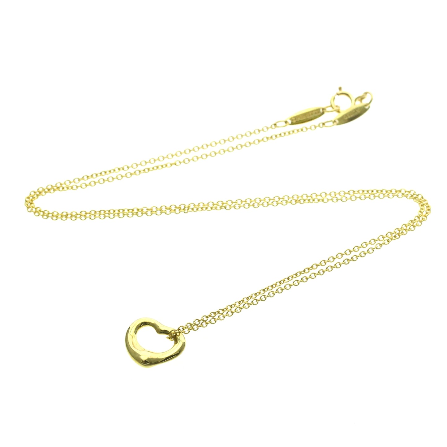 Tiffany & Co. Elsa Peretti Open Heart Pendant 18K Yellow Gold 11mm