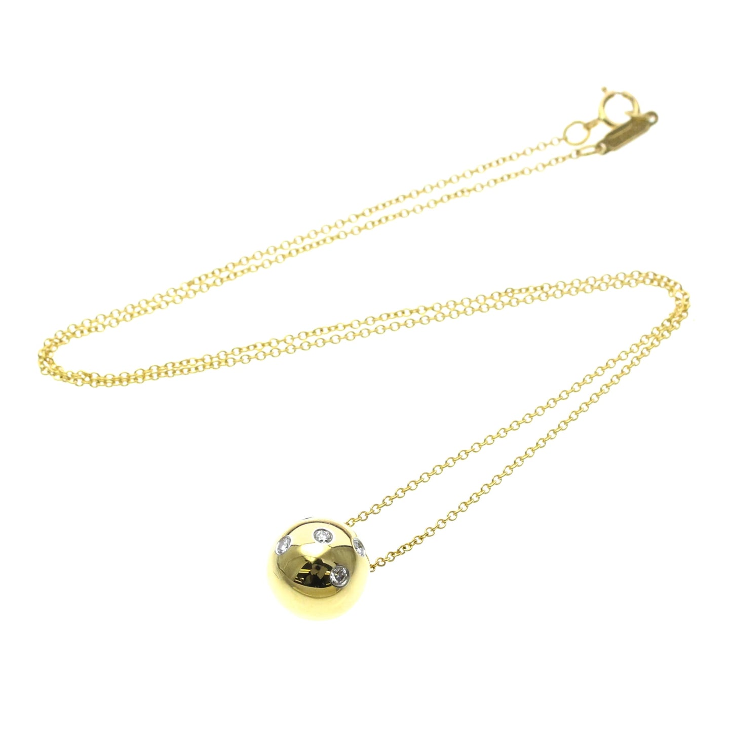 Tiffany & Co. Etoile Ball Pendant 18K Yellow Gold with Platinum and Diamonds Product Image