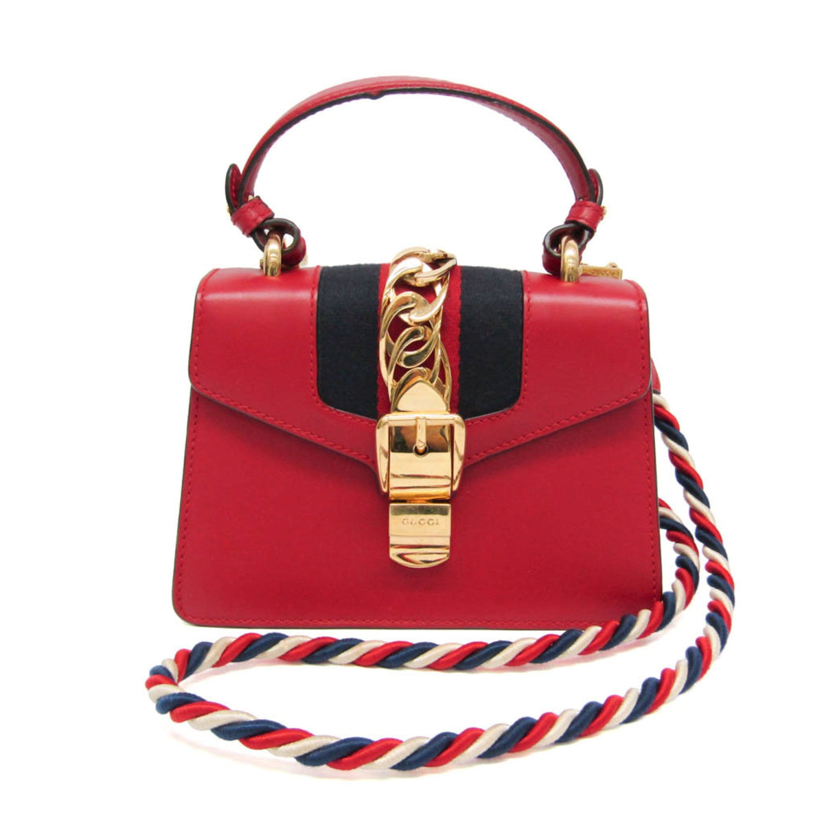 Gucci Sylvie Top Handle Leather Mini