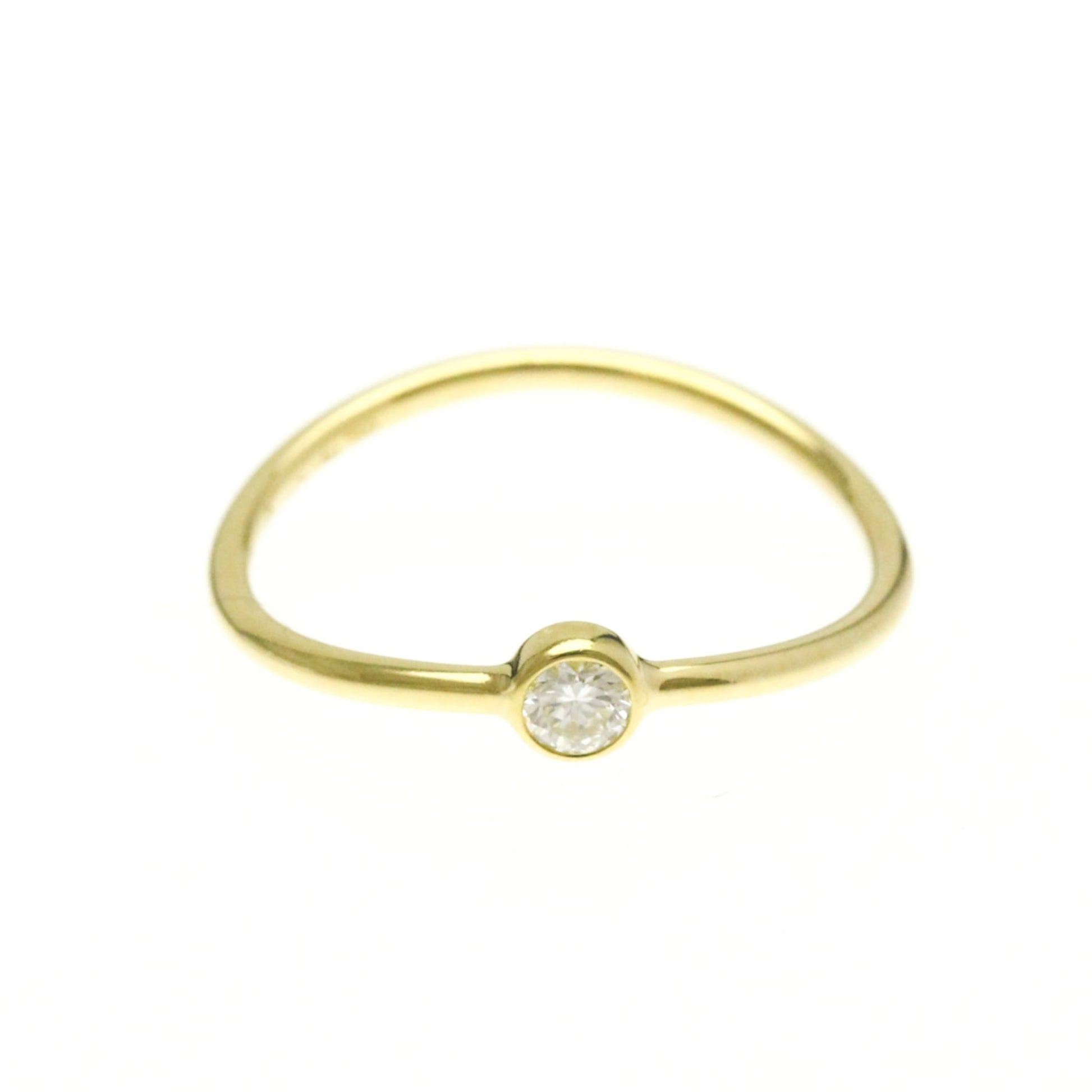 Tiffany & Co. Elsa Peretti Wave Single-Row Ring 18K Yellow Gold and Diamond Product Image