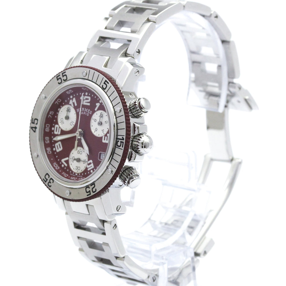 Hermes Clipper Diver Chronograph Quartz Stainless Steel 39