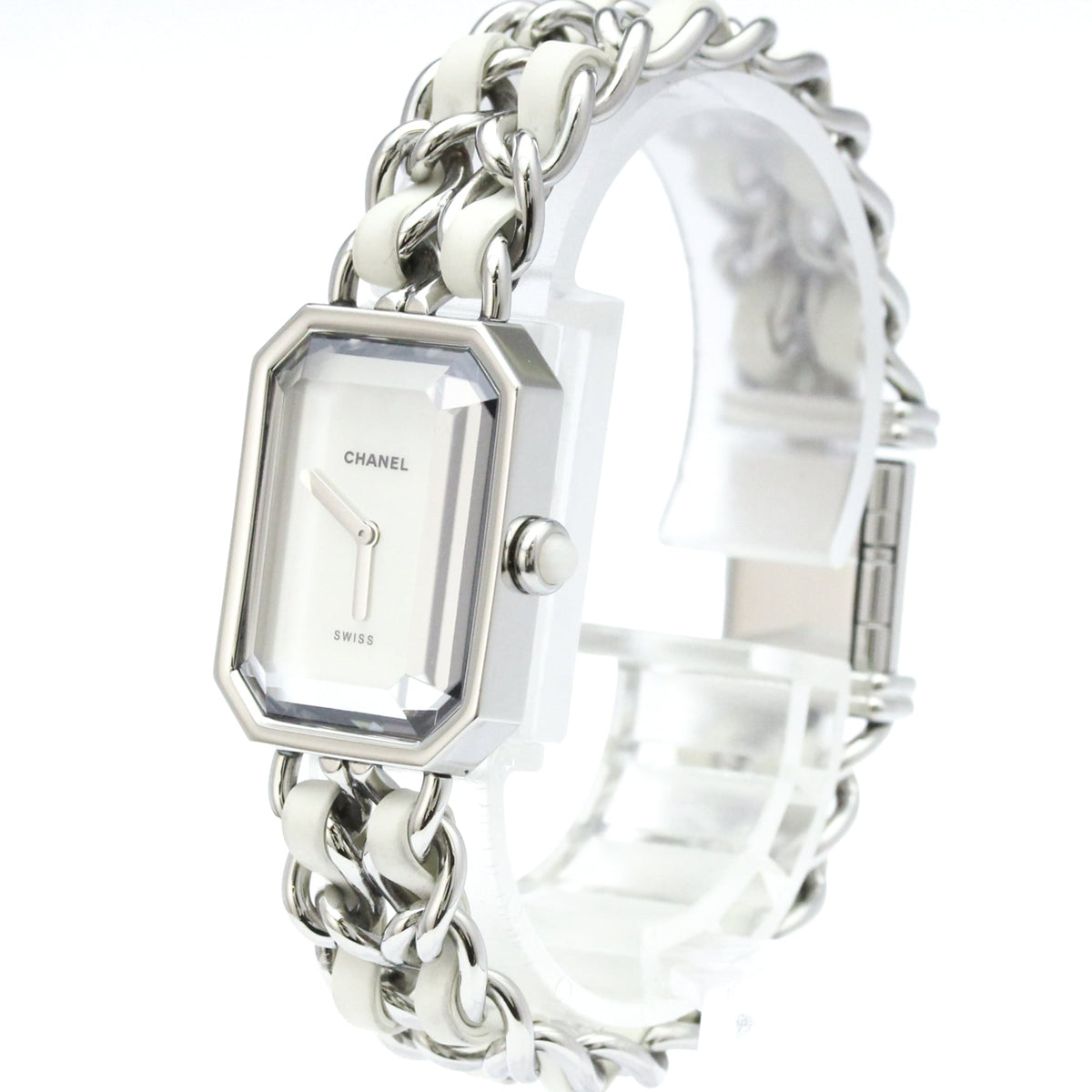 Chanel Premiere Rock Quartz Stainless Steel and Leather with Mother of Pearl 20