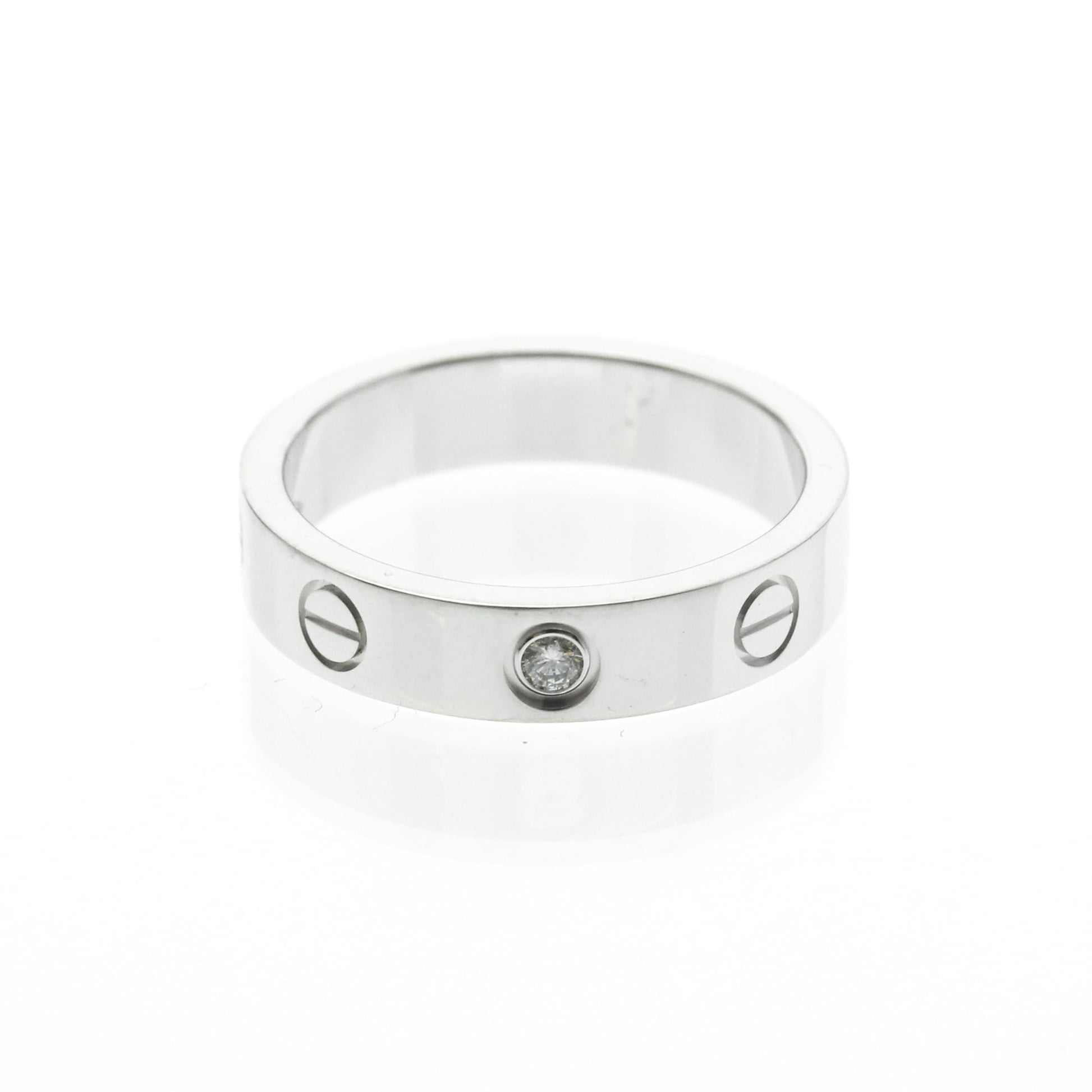 Cartier Love Wedding Band 1 Diamond 18K White Gold with Diamond Product Image