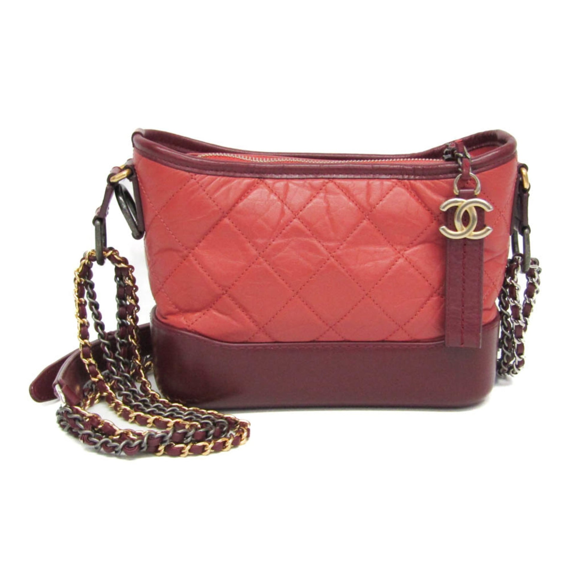 Sac porté épaule Chanel Gabrielle Hobo Small cuir rose — Occasion