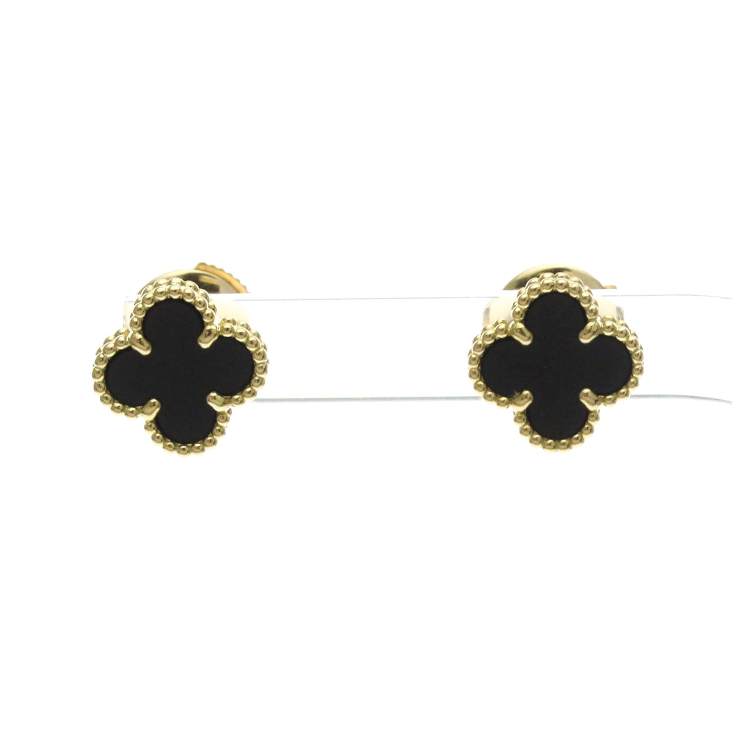 Van Cleef & Arpels Sweet Alhambra Stud 18K Yellow Gold and Onyx Product Image