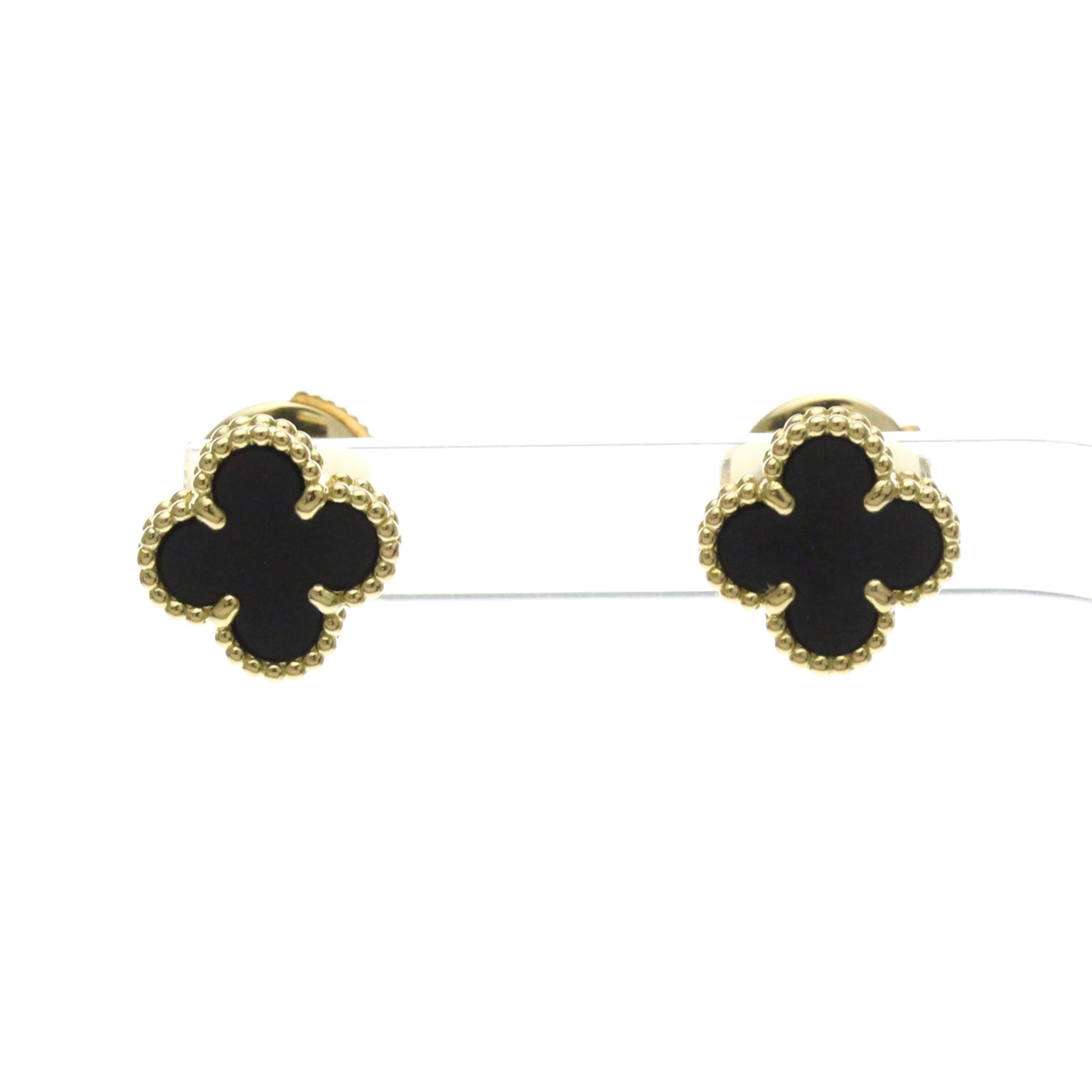 Van Cleef & Arpels Sweet Alhambra Stud 18K Yellow Gold and Onyx Product Image
