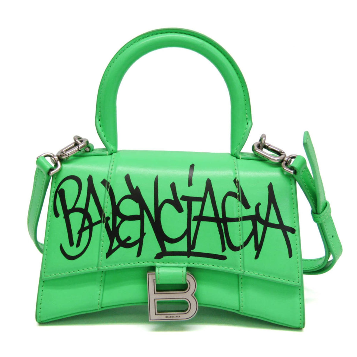 Balenciaga Graffiti Hourglass Top Handle Leather Small