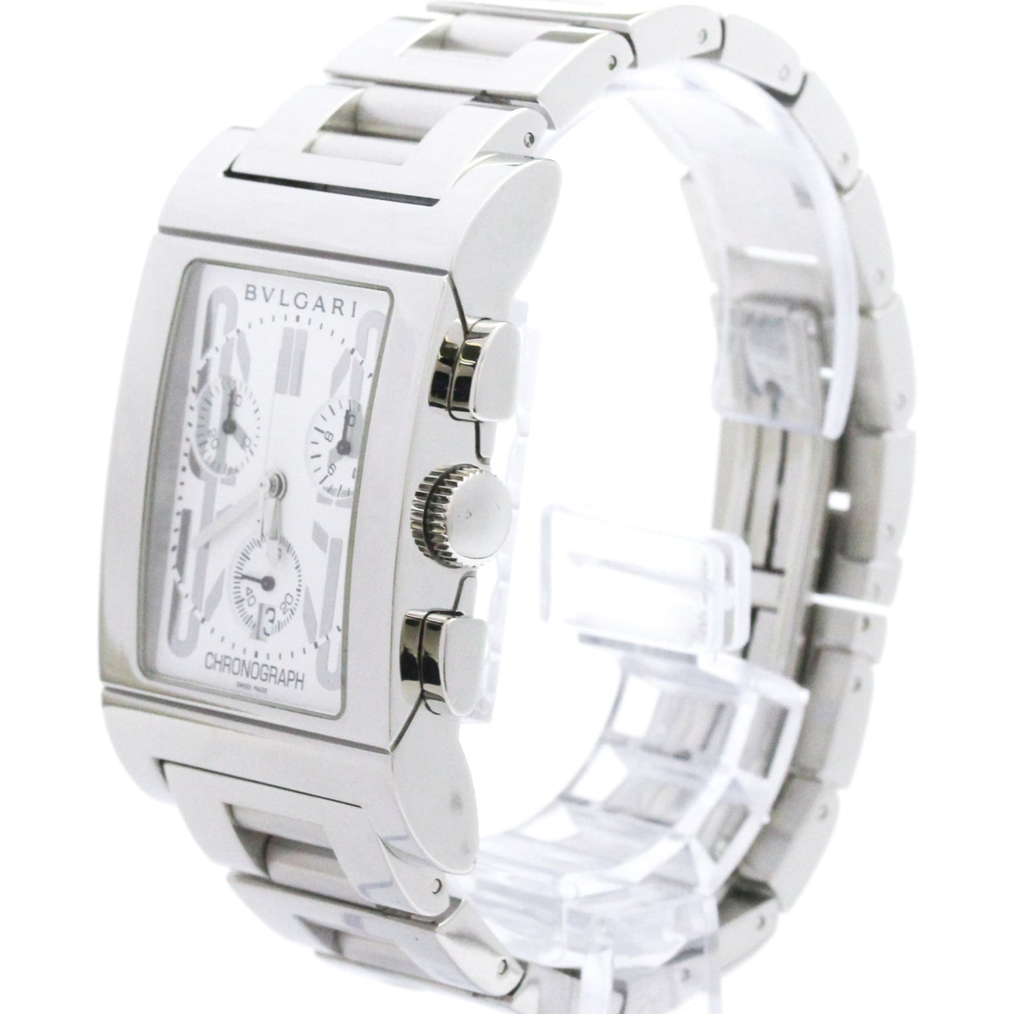Bvlgari Bvlgari Rettangolo Chronograph Quartz Stainless Steel 49