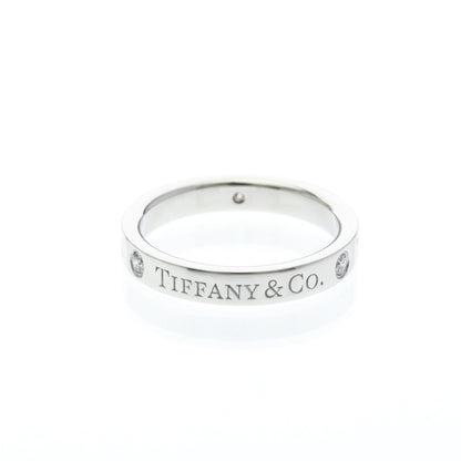 Tiffany & Co. Logo Band Platinum and Diamonds 4mm