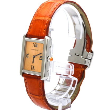 Cartier Tank Solo Quartz Rose Gold and Alligator 24