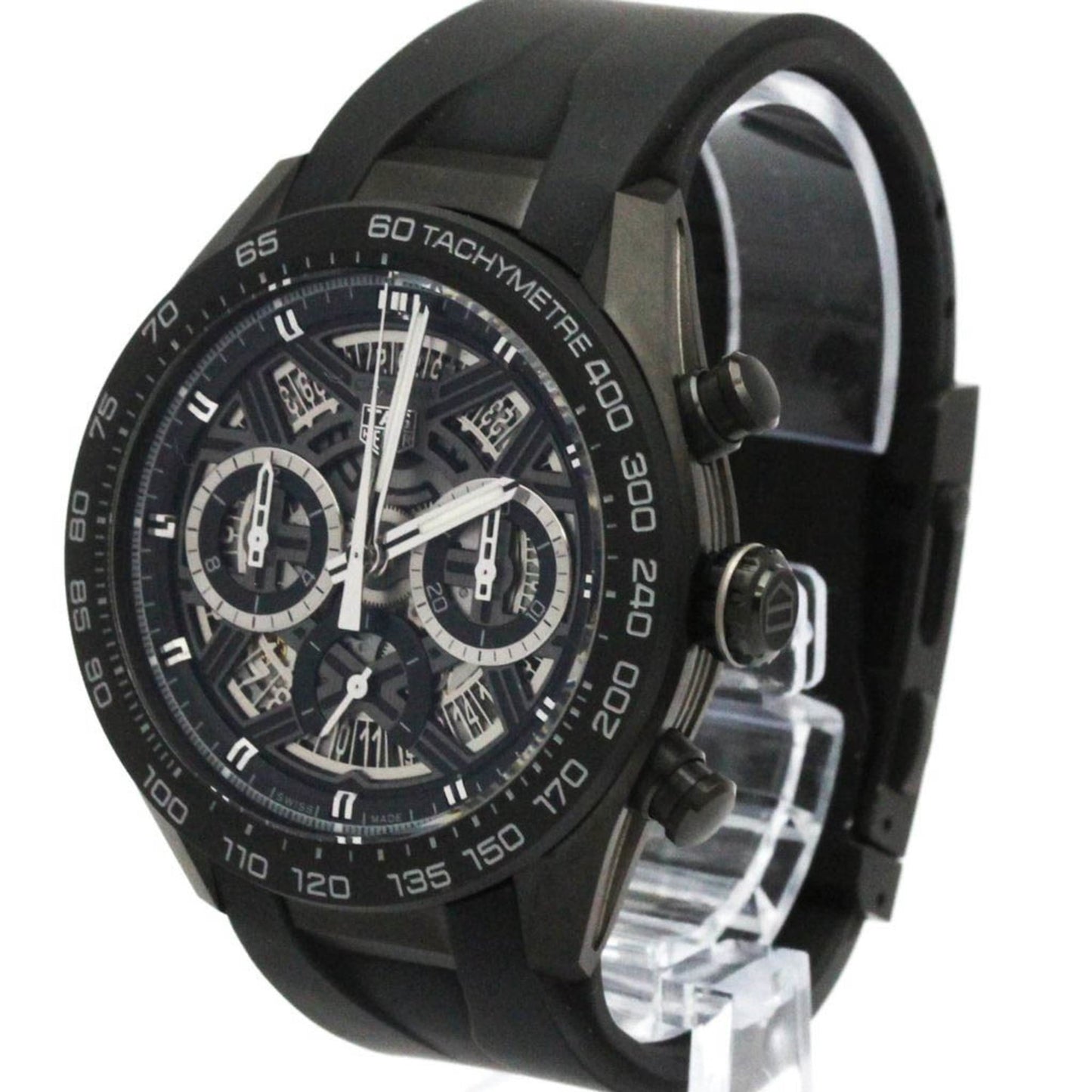 Tag Heuer Carrera Calibre Heuer 02 Skeleton Chronograph Automatic Titanium and Rubber 44