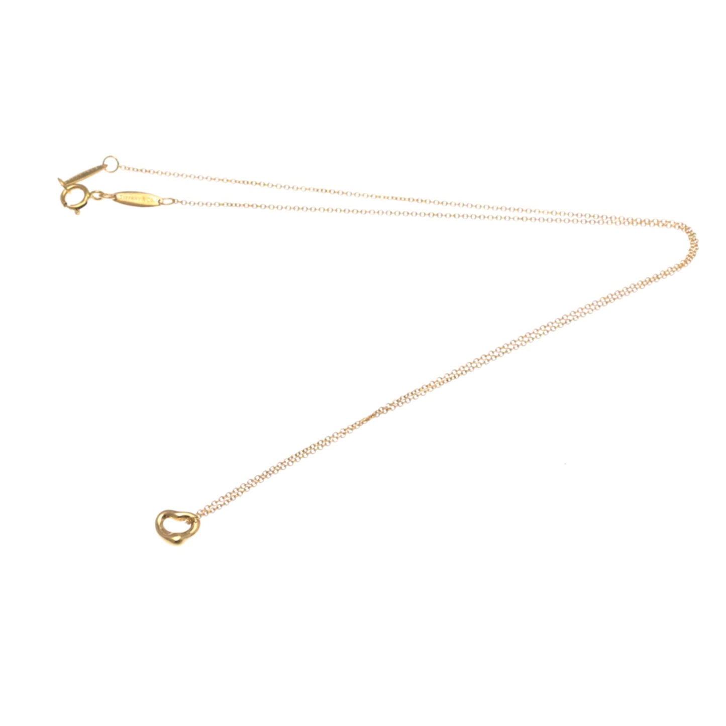 Tiffany & Co. Elsa Peretti Open Heart Pendant Necklace 18K Rose Gold 7mm
