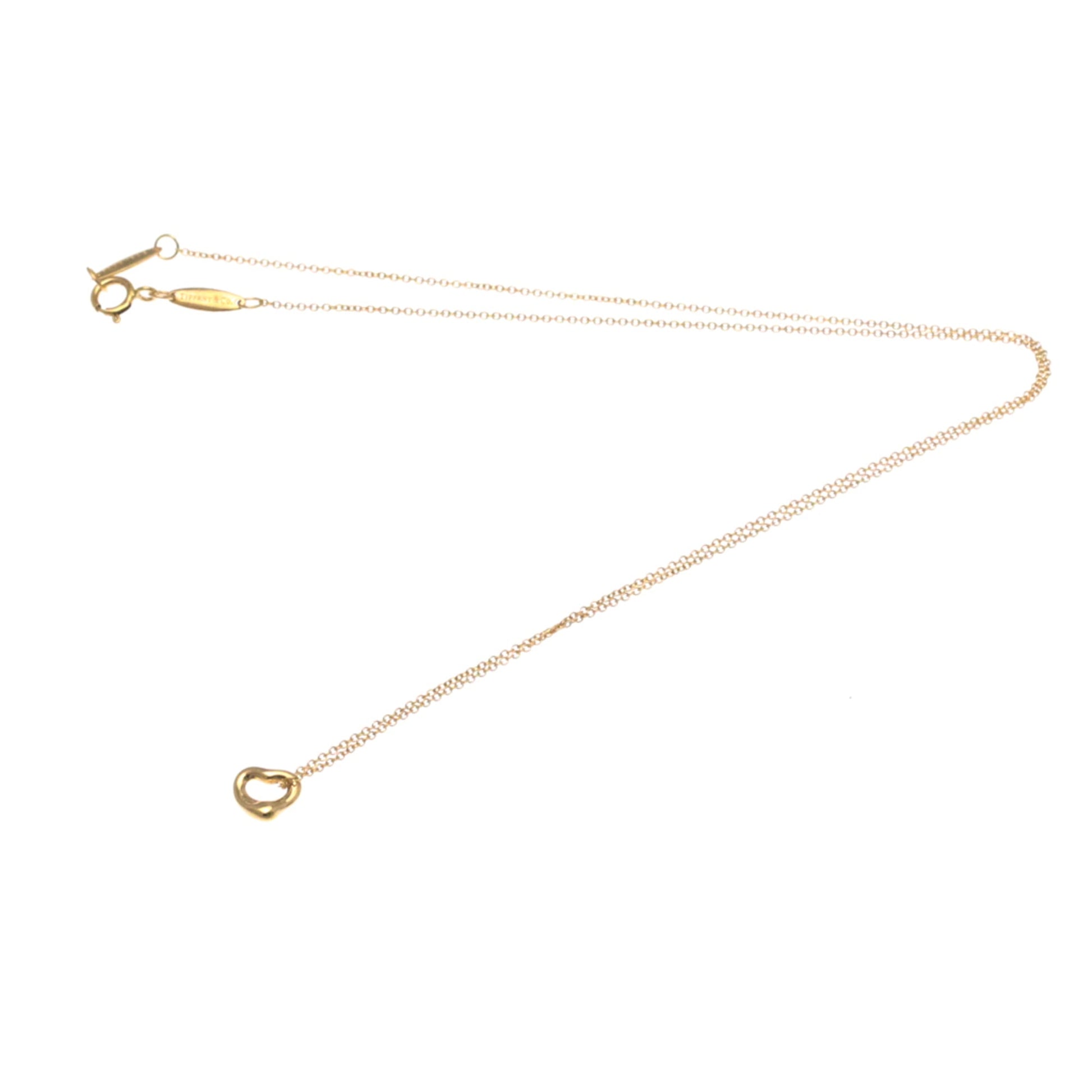 Tiffany & Co. Elsa Peretti Open Heart Pendant Necklace 18K Rose Gold 7mm