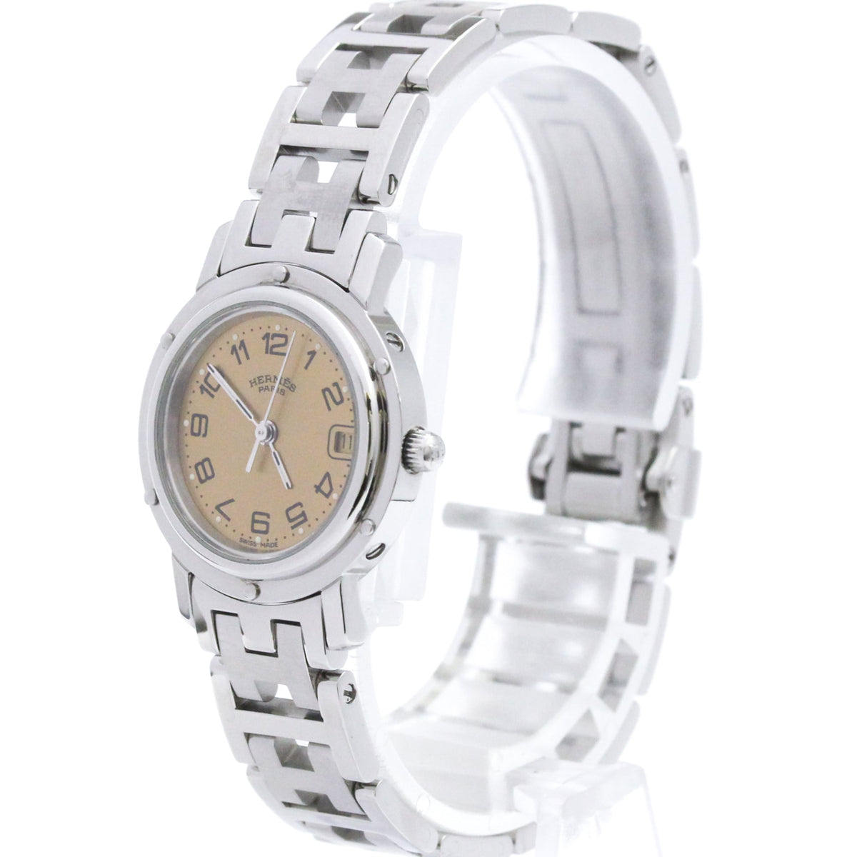 Hermes Clipper Quartz Stainless Steel 24
